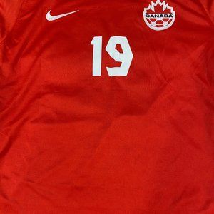 Red Nike Team Canada Alphonso Davies World Cup Jersey - Mens Size M (Medium) DRI